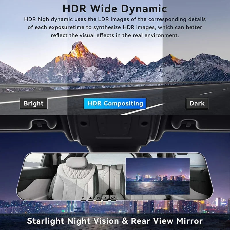 Mirror Car DVR 1080P Video Recorder