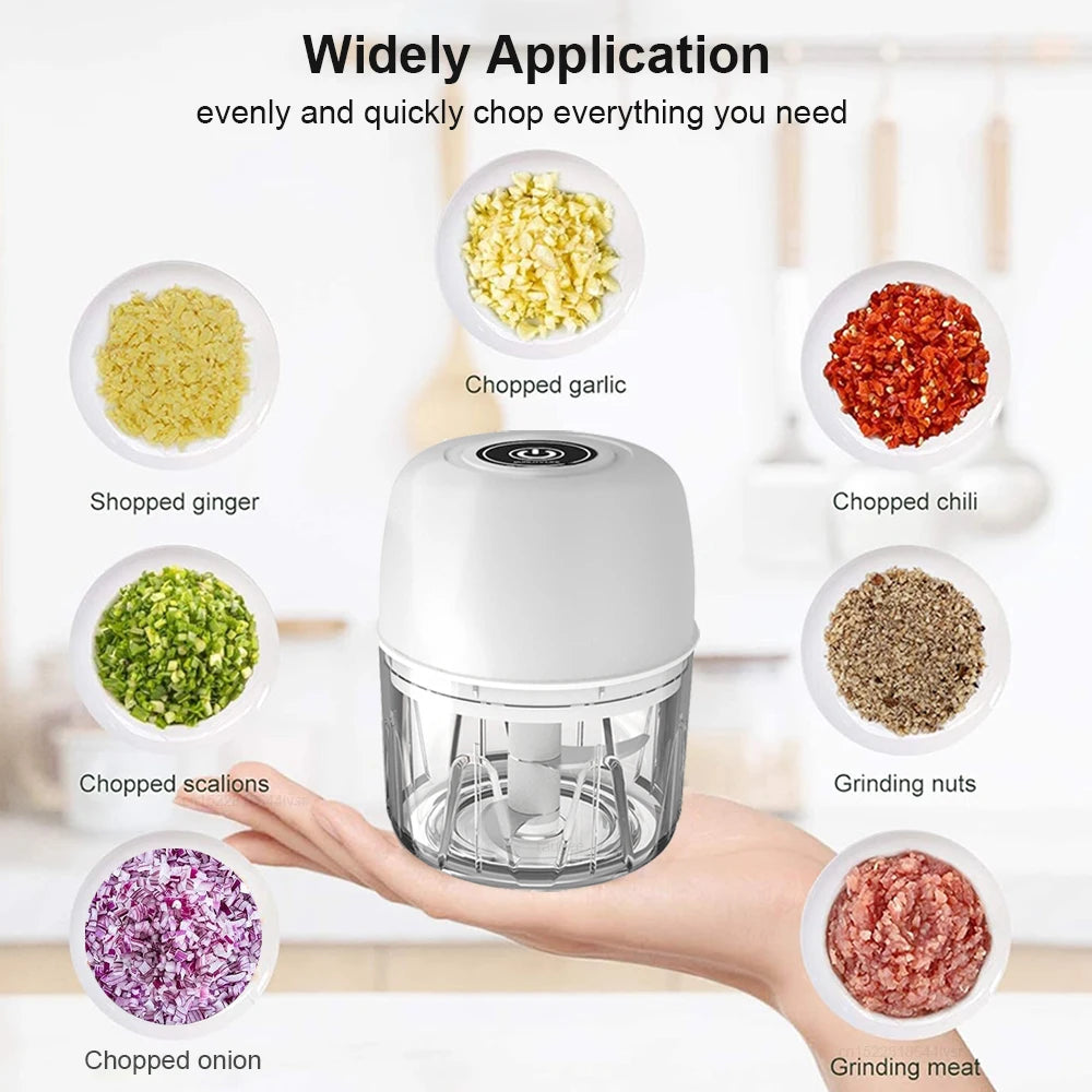 Mini Portable Electric Vegetable Garlic Onion Chopper