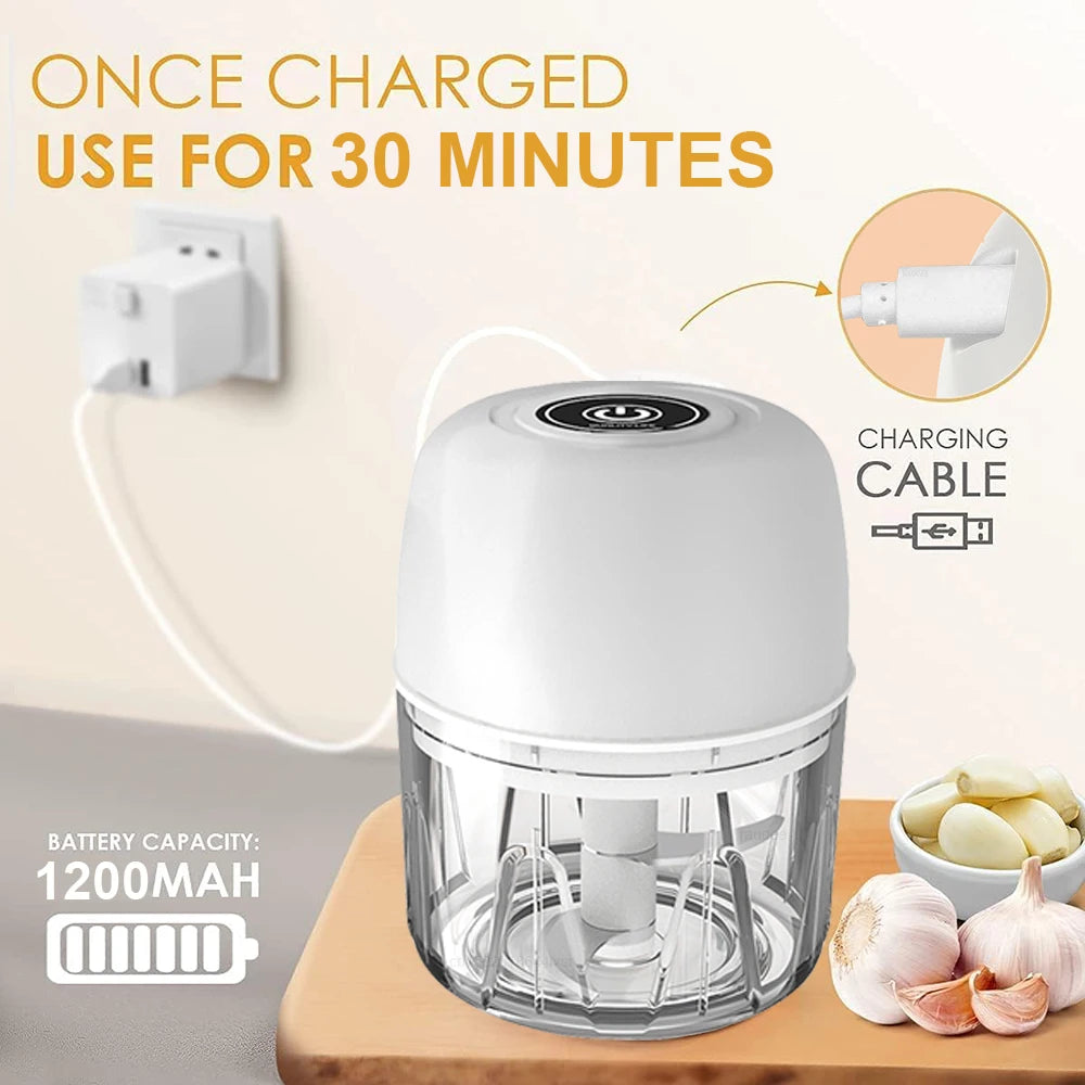 Mini Portable Electric Vegetable Garlic Onion Chopper