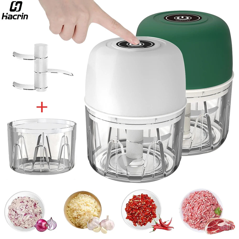 Mini Portable Electric Vegetable Garlic Onion Chopper