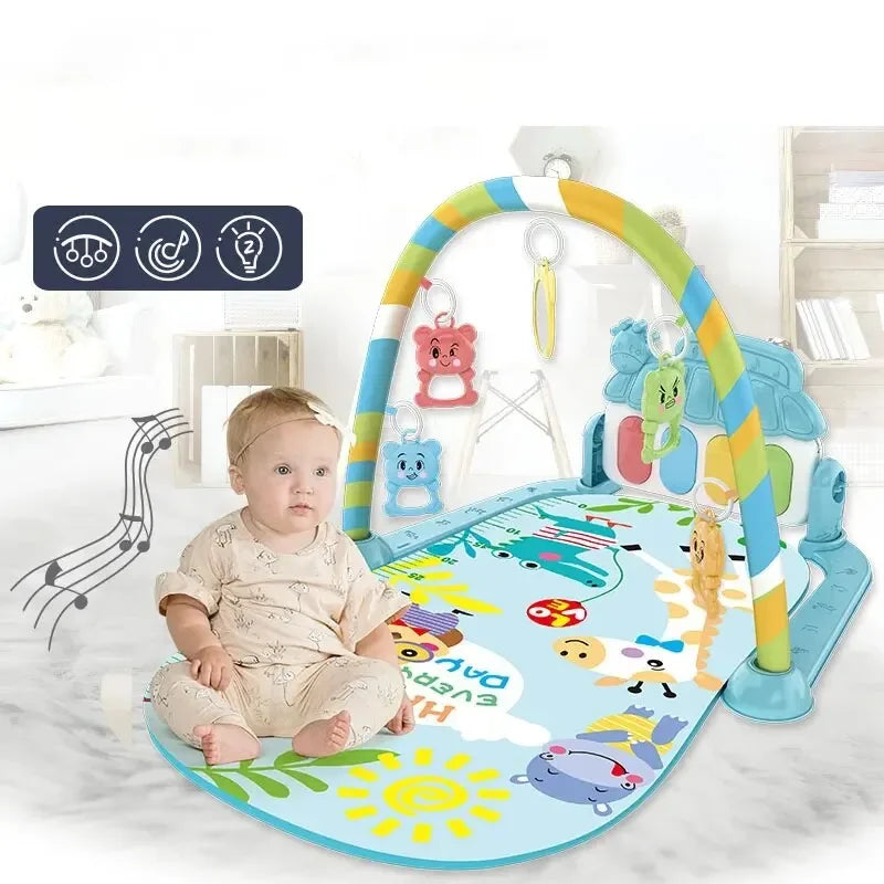 Baby fitness stand pedal piano toy