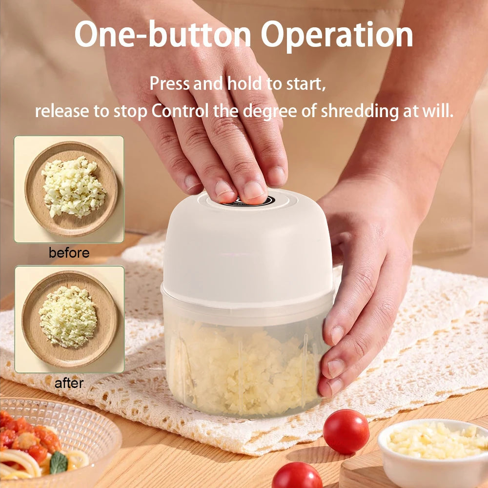 Mini Portable Electric Vegetable Garlic Onion Chopper