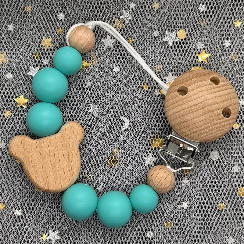 Baby Pacifier Chain Clip Silicone Bead