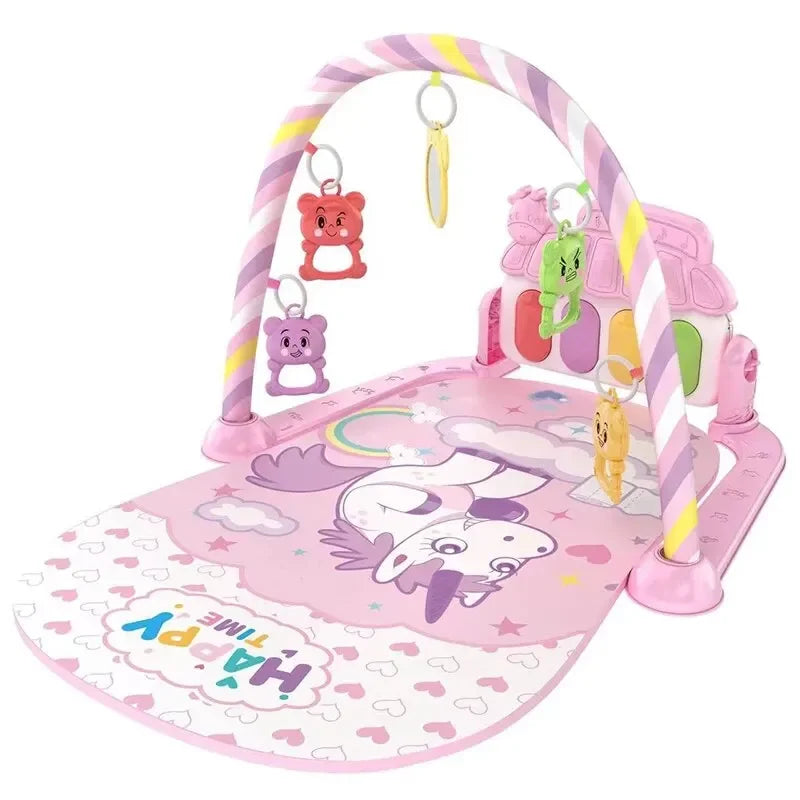 Baby fitness stand pedal piano toy