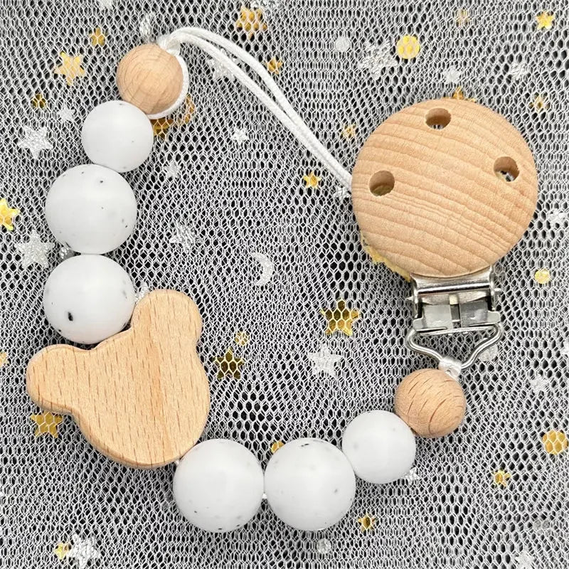 Baby Pacifier Chain Clip Silicone Bead