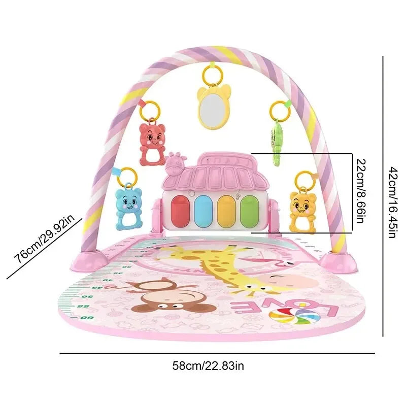 Baby fitness stand pedal piano toy