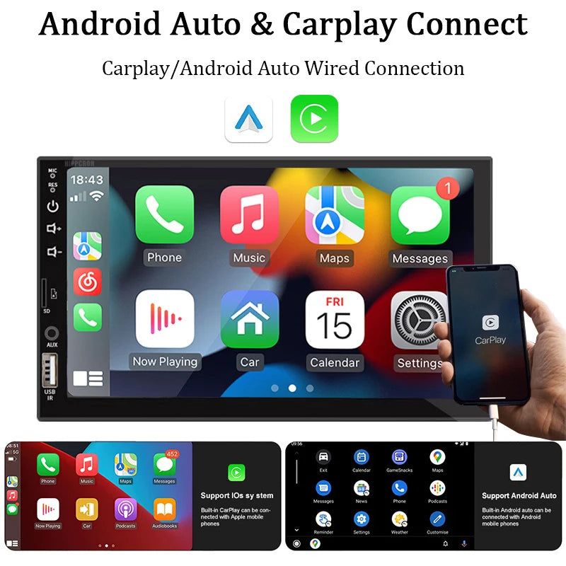 Carplay Android Auto Multimedia Player HD Touch Screen