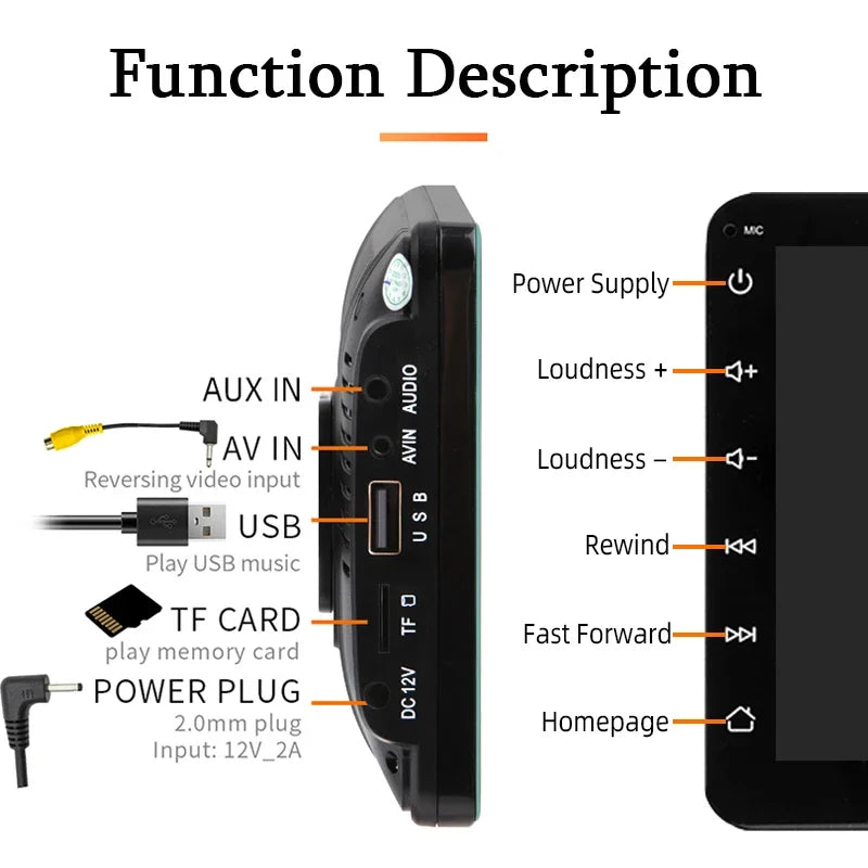 7inch Car Radio Multimedia System