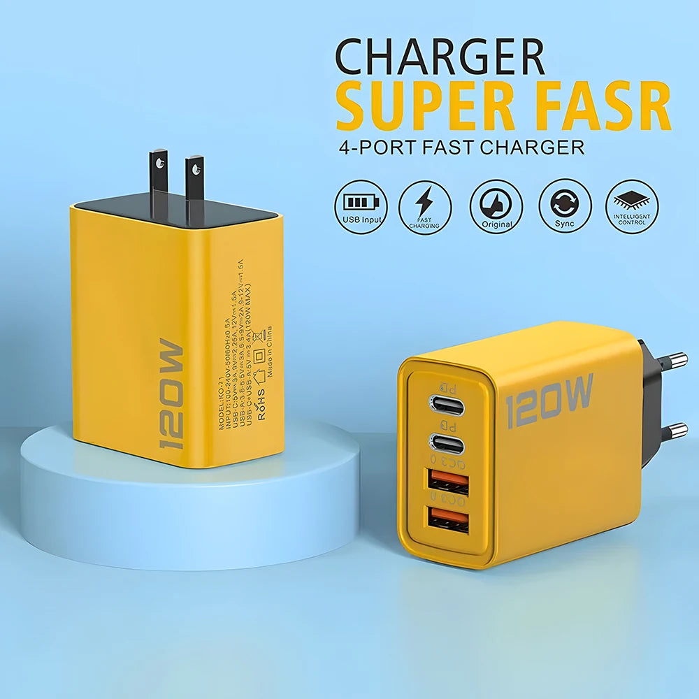 4 Ports USB Fast Charger